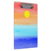 Sunset on oceaanwaterverf Abstracte kunst Ombre Klembord (Rechts)