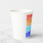 Sunset on oceaanwaterverf Abstracte kunst Ombre Papieren Bekers (Rechts)