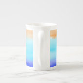 Sunset on oceaanwaterverf Abstracte kunst Ombre Porselein Kop (Achterkant)