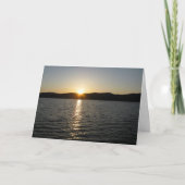 Sunset on Onota Lake: Horizontaal Bedankkaart (Voorkant)