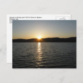 Sunset on Onota Lake: Horizontaal Briefkaart (Voorkant / Achterkant)