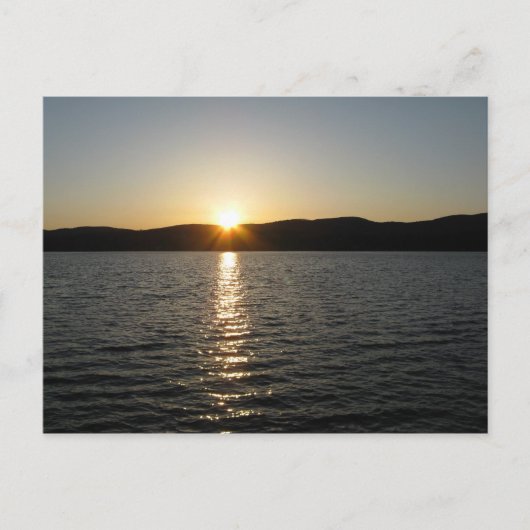 Sunset on Onota Lake: Horizontaal Briefkaart (Voorkant)