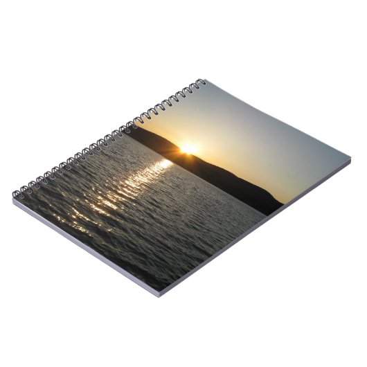 Sunset on Onota Lake: Horizontaal Notitieboek (Linkerzijde)