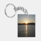 Sunset on Onota Lake: Horizontaal Sleutelhanger (Voorkant Links)