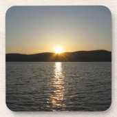 Sunset on Onota Lake: Verticaal Bier Onderzetter (Voorkant)