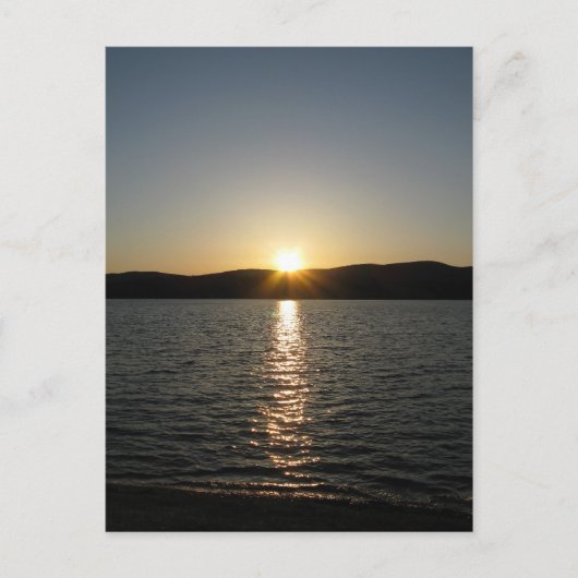 Sunset on Onota Lake: Verticaal Briefkaart (Voorkant)