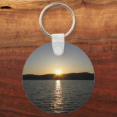 Sunset on Onota Lake: Verticaal Sleutelhanger (Voorkant)