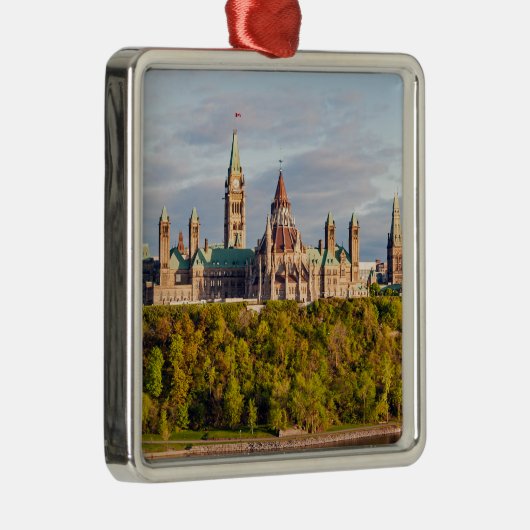 Sunset on Parliament Hill - Ottawa Metalen Ornament (Rechts)