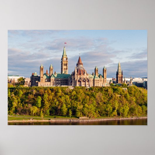Sunset on Parliament Hill - Ottawa Poster (Voorkant)