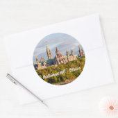 Sunset on Parliament Hill - Ottawa Ronde Sticker (Envelop)