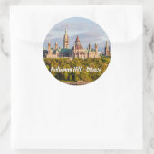 Sunset on Parliament Hill - Ottawa Ronde Sticker (Tas)