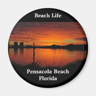 Sunset on Pensacola Beach Magneet