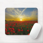 Sunset on Poppyfield - HAMbyWhiteGlove Muismat (Met muis)