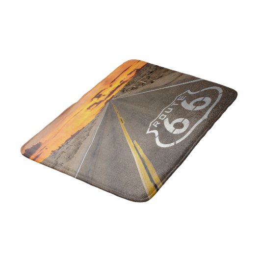 Sunset on Route 66 Bathmat Badmat (Gekanteld)