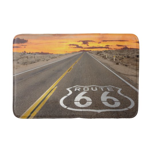 Sunset on Route 66 Bathmat Badmat (Voorkant)
