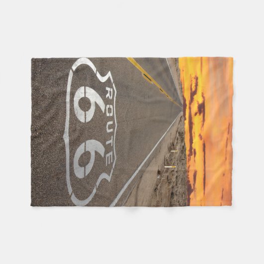 Sunset on Route 66 Fleece (Voorkant (Horizontaal))