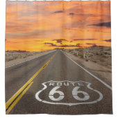 Sunset on Route 66 Shower Curtain Douchegordijn (Voorkant)