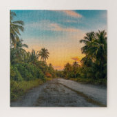 Sunset on Sandy Beach Path Legpuzzel (Verticaal)