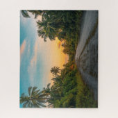Sunset on Sandy Beach Path Legpuzzel (Verticaal)
