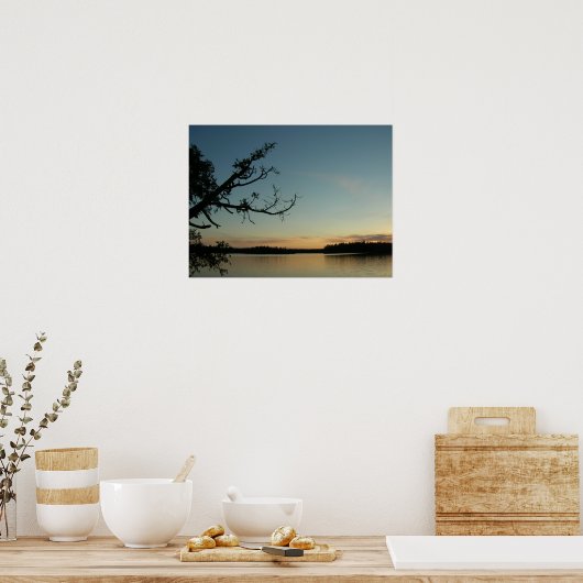 Sunset on Sawbill Lake Poster (Keuken)