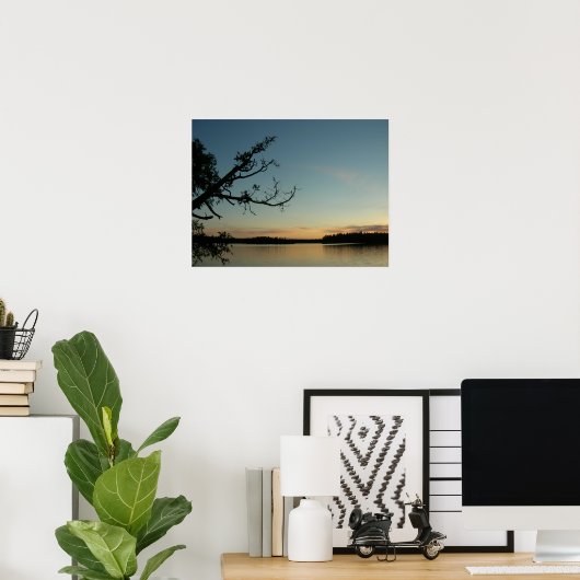 Sunset on Sawbill Lake Poster (Thuiskantoor)