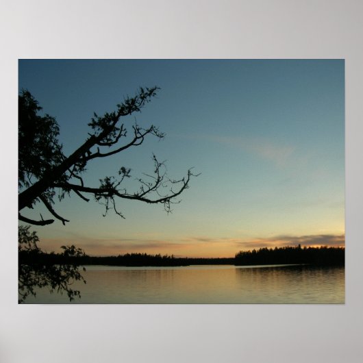 Sunset on Sawbill Lake Poster (Voorkant)