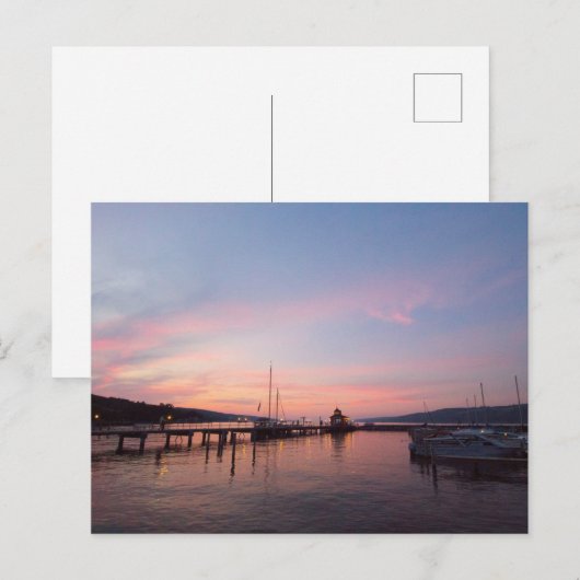 Sunset on Seneca Lake, New York Briefkaart (Voorkant / Achterkant)