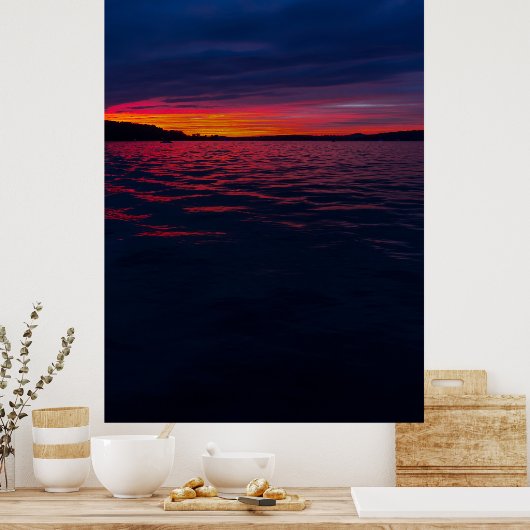 Sunset on Seneca Lake, Ohio Poster (Keuken)