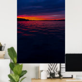 Sunset on Seneca Lake, Ohio Poster (Thuiskantoor)