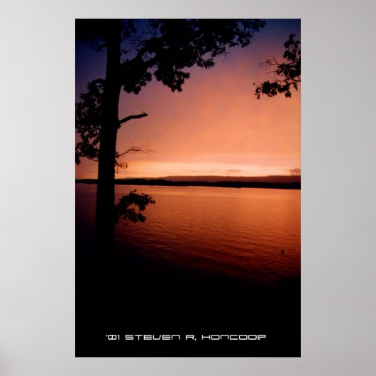 Sunset on shore poster (Voorkant)