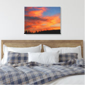 Sunset on Swan Lake Canvas Afdruk (Insitu (Slaapkamer))