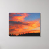 Sunset on Swan Lake Canvas Afdruk (Voorkant)
