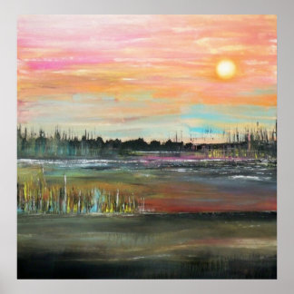 Sunset on the Bayou Poster