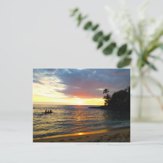 Sunset on the Beach Briefkaart (Staand voorkant)