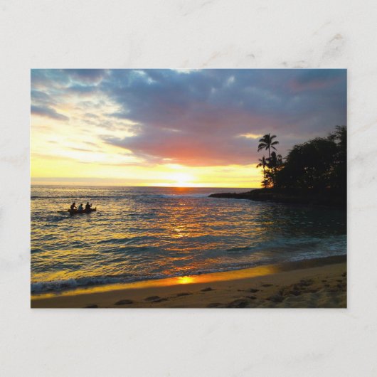 Sunset on the Beach Briefkaart (Voorkant)