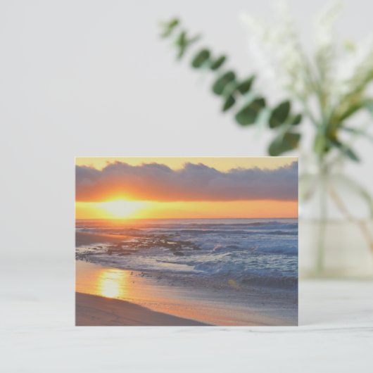 Sunset on the Beach Briefkaart (Staand voorkant)