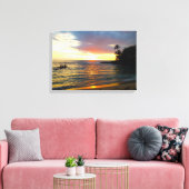 Sunset on the Beach Canvas Afdruk (Insitu (Woonkamer))