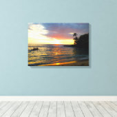Sunset on the Beach Canvas Afdruk (Insitu (Houten vloer))