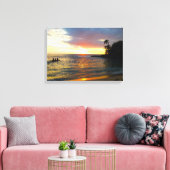 Sunset on the Beach Canvas Afdruk (Insitu (Woonkamer))