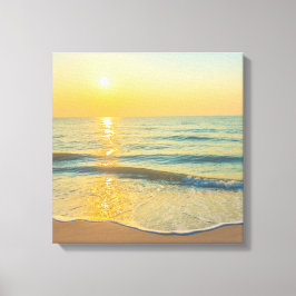 Sunset on the Beach Canvas Print