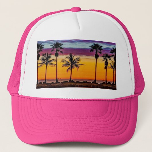 Sunset on the Beach Trucker Hat Pet (Voorkant)