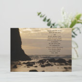 Sunset on the Beach Wedding Kaart (Staand voorkant)