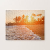 Sunset on the Beach with Coconut Palms | Sri Lanka Legpuzzel (Horizontaal)