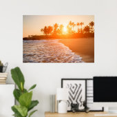 Sunset on the Beach with Coconut Palms | Sri Lanka Poster (Thuiskantoor)