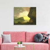 Sunset on the Coast near Napels, c.1785-90 Canvas Afdruk (Insitu (Woonkamer))