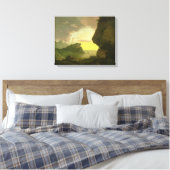 Sunset on the Coast near Napels, c.1785-90 Canvas Afdruk (Insitu (Slaapkamer))