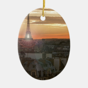 Sunset on the Eiffel tower, Parijs, Frankrijk Keramisch Ornament