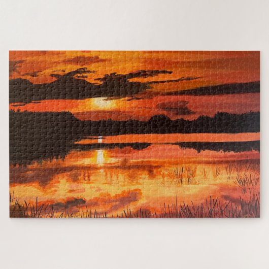 Sunset on the Everglades, van Gary Poling Legpuzzel (Horizontaal)