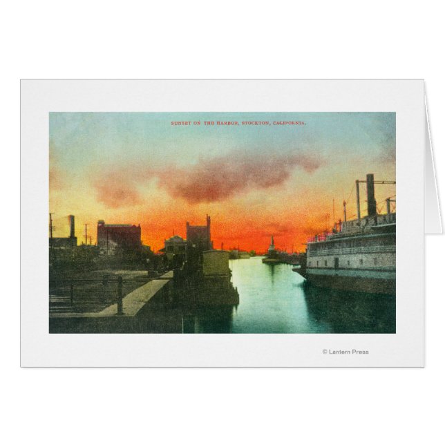 Sunset on the Harbour ViewStockton, CA (Voorkant Horizontaal)