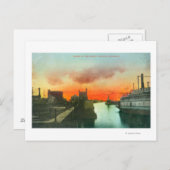Sunset on the Harbour ViewStockton, CA Briefkaart (Voorkant / Achterkant)